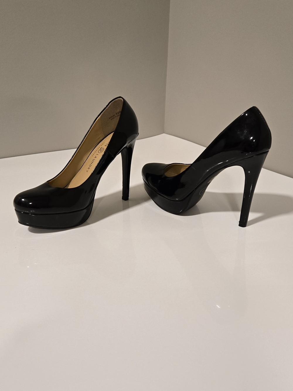 Chinese Laundry Wow Black Patent Platform Heels